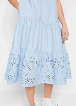 Tunika-Kleid aus reiner Baumwolle mit Lochstickerei|bonprix Sale