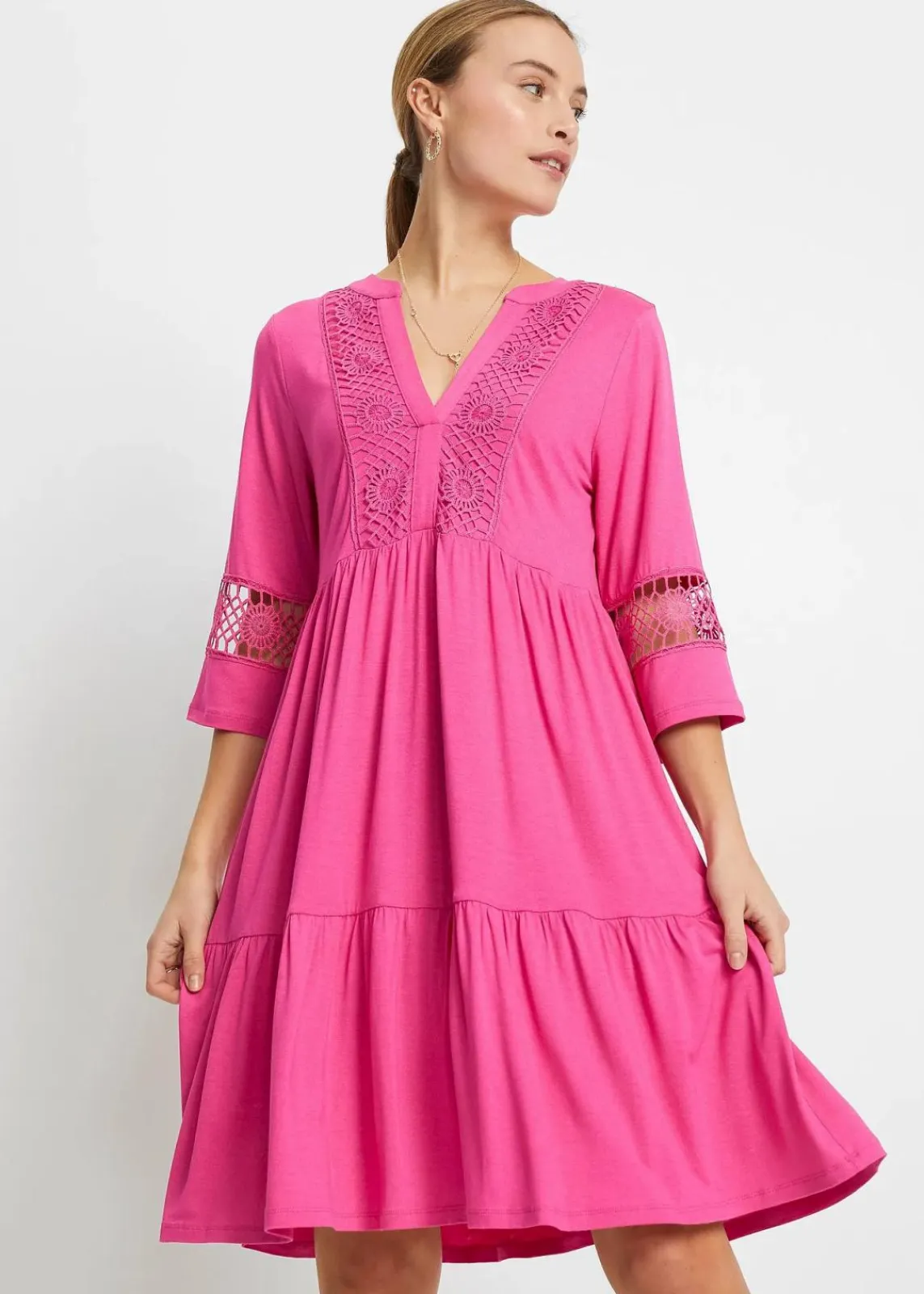 bonprix Nachhaltigere Materialien|Kleider|Tunika-Kleid aus softer Viskose pinklady