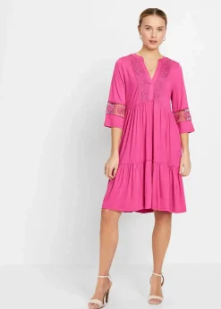 bonprix Nachhaltigere Materialien|Kleider|Tunika-Kleid aus softer Viskose pinklady