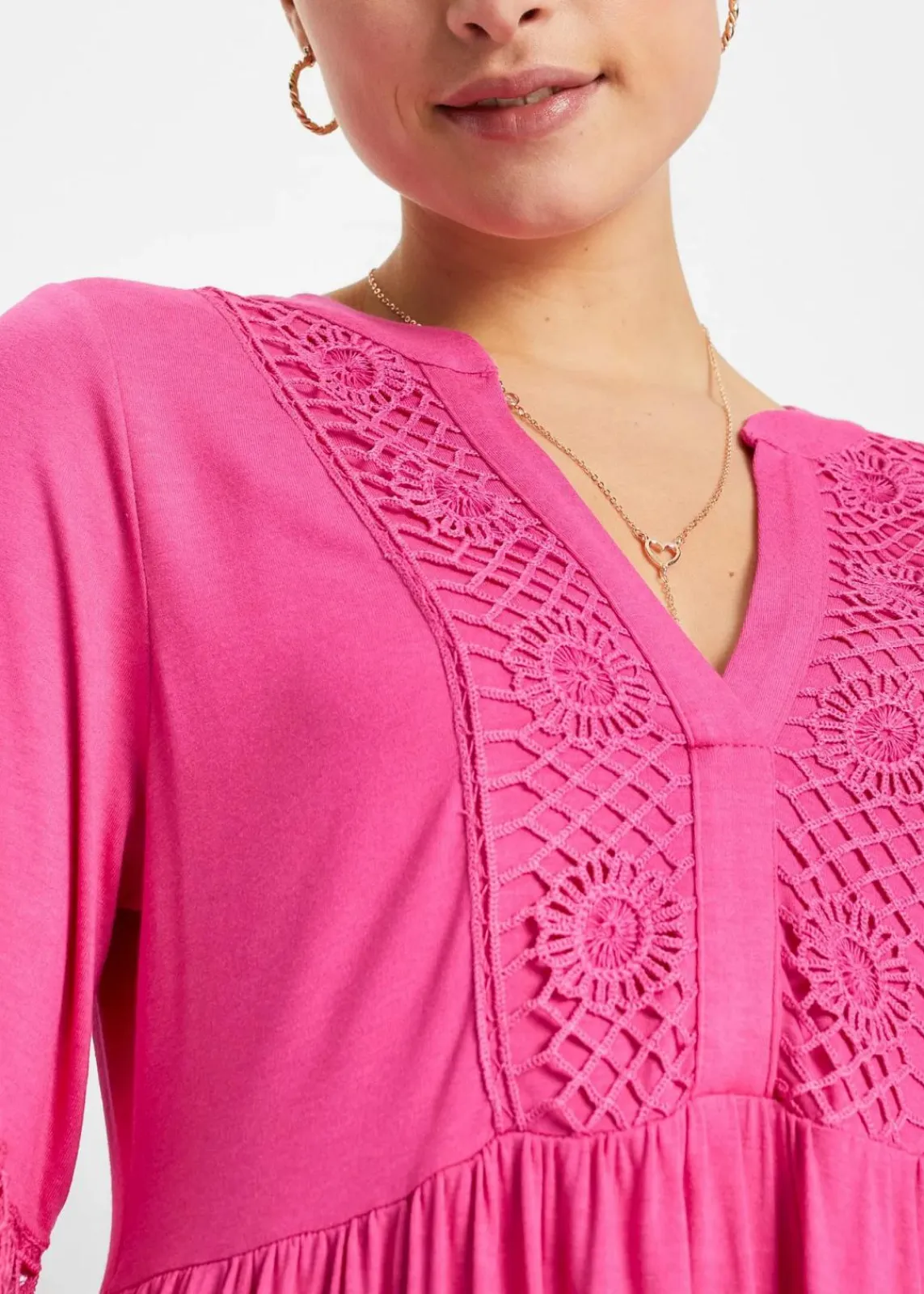 bonprix Nachhaltigere Materialien|Kleider|Tunika-Kleid aus softer Viskose pinklady