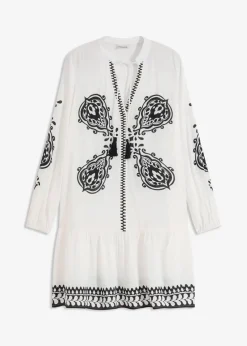 Tunika-Kleid aus strukturierter Viskose|bonprix Sale