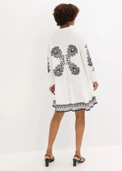 Tunika-Kleid aus strukturierter Viskose|bonprix Sale