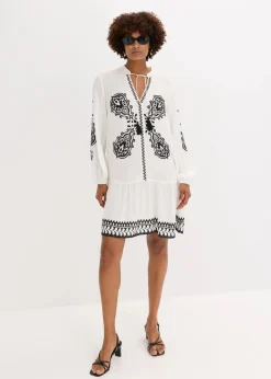 Tunika-Kleid aus strukturierter Viskose|bonprix Sale