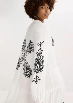 Tunika-Kleid aus strukturierter Viskose|bonprix Sale