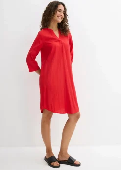 Tunika-Kleid aus Viskose-Mix mit Struktur Effekt|bonprix