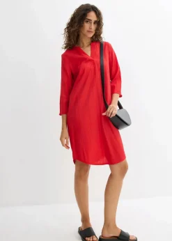 Tunika-Kleid aus Viskose-Mix mit Struktur Effekt|bonprix
