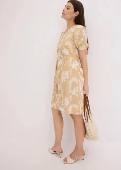 Tunika-Kleid mit Stickerei aus fließender Viskose|bonprix