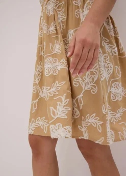 Tunika-Kleid mit Stickerei aus fließender Viskose|bonprix