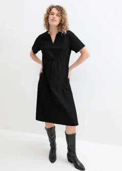 Tunika-Kleid mit Taschen aus Leinen-Baumwoll-Mix|bonprix Online