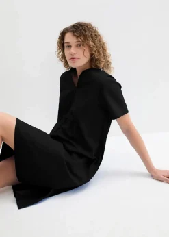 Tunika-Kleid mit Taschen aus Leinen-Baumwoll-Mix|bonprix Online