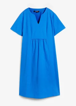 Tunika-Kleid mit Taschen aus Leinen-Baumwoll-Mix|bonprix Hot