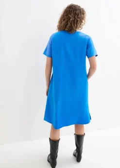 Tunika-Kleid mit Taschen aus Leinen-Baumwoll-Mix|bonprix Hot