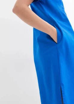 Tunika-Kleid mit Taschen aus Leinen-Baumwoll-Mix|bonprix Hot