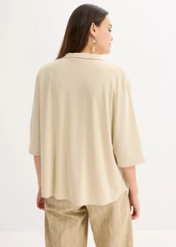 Tunika-Shirt aus fließendem Viskose-Piqué|bonprix Best