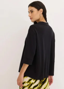 Tunika-Shirt aus fließendem Viskose-Piqué|bonprix Sale