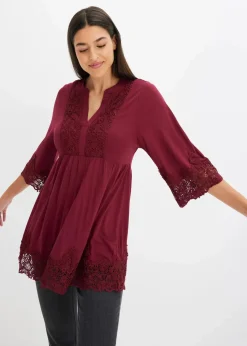 bonprix Shirts & Tops|Nachhaltigere Materialien|Tunika-Shirt aus Viskose rhododendronrot
