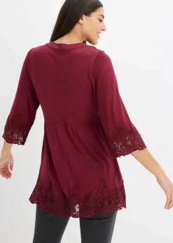 bonprix Shirts & Tops|Nachhaltigere Materialien|Tunika-Shirt aus Viskose rhododendronrot