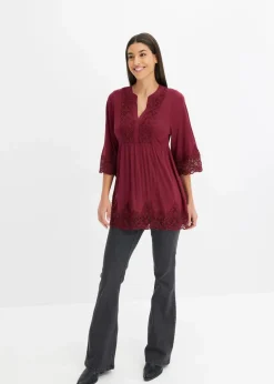 bonprix Shirts & Tops|Nachhaltigere Materialien|Tunika-Shirt aus Viskose rhododendronrot