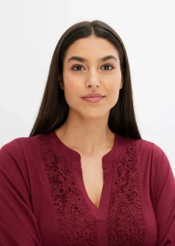 bonprix Shirts & Tops|Nachhaltigere Materialien|Tunika-Shirt aus Viskose rhododendronrot