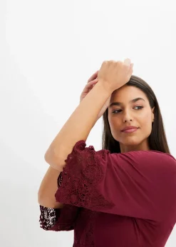 bonprix Shirts & Tops|Nachhaltigere Materialien|Tunika-Shirt aus Viskose rhododendronrot