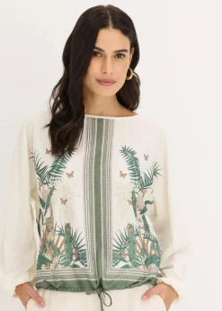 bonprix Shirts & Tops|Tunika-Shirt bedruckt cremeweiß bedruckt