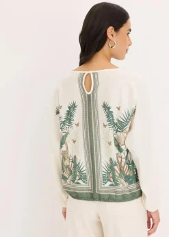 bonprix Shirts & Tops|Tunika-Shirt bedruckt cremeweiß bedruckt