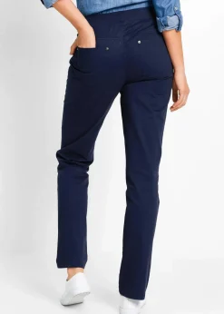bonprix Hosen|Bekleidung·Kleider|Twill Treggings aus elastischem Baumwoll-Mix dunkelblau