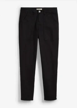 bonprix Bekleidung·Kleider|Hosen|Twillhose aus elastischem Baumwoll-Mix schwarz