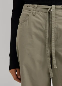 bonprix Bekleidung·Kleider|Hosen|Twillhose aus reiner Baumwolle raucholiv washed