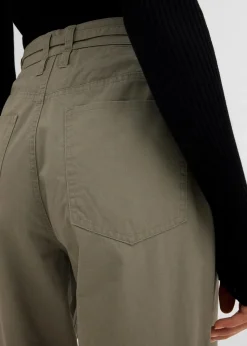 bonprix Bekleidung·Kleider|Hosen|Twillhose aus reiner Baumwolle raucholiv washed