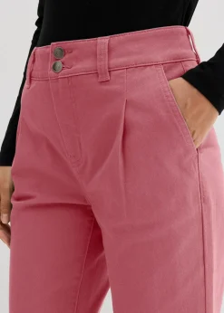 bonprix Bekleidung·Kleider|Hosen|Twillhose im Barrel Shape softbeere