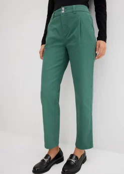 bonprix Hosen|Bekleidung·Kleider|Twillhose im Barrel Shape graugrün