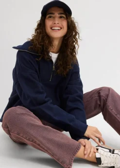 bonprix Bekleidung·Kleider|Hosen|Twillhose mit Acid Wash weinrot washed