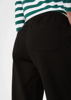 bonprix Bekleidung·Kleider|Hosen|Twillhose mit ausgestelltem Bein und High-Waist-Bequembund schwarz