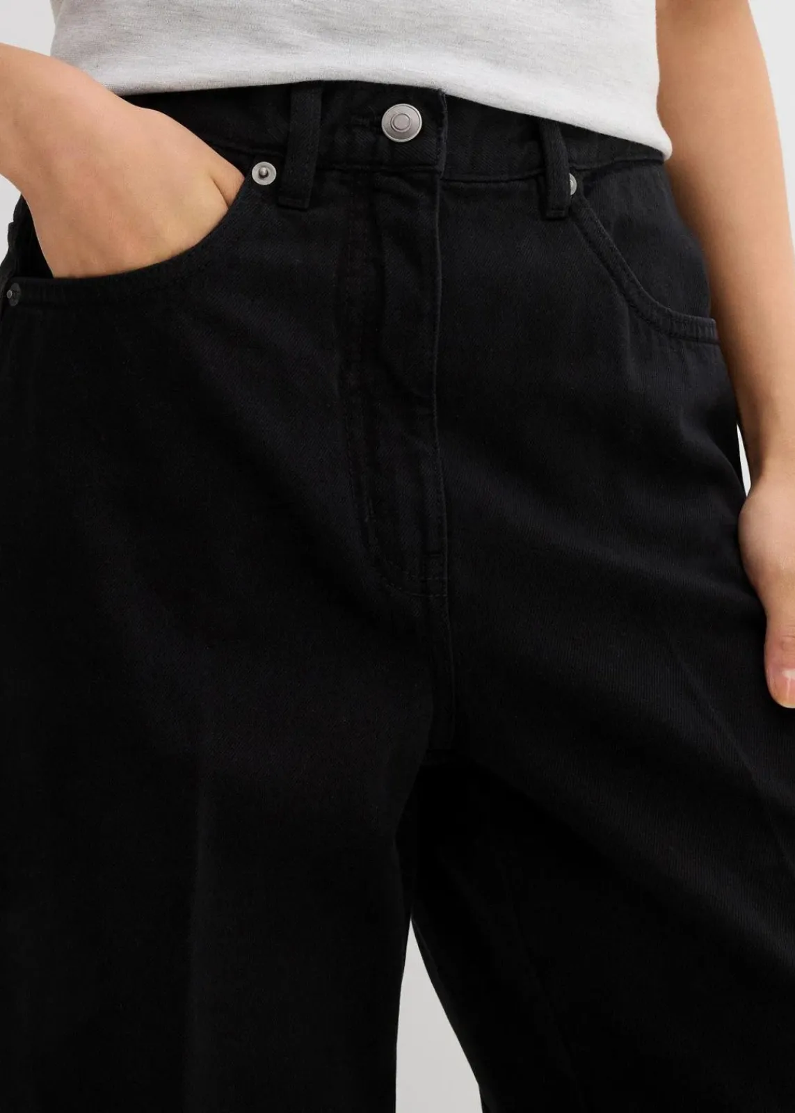 bonprix Bekleidung·Kleider|Hosen|Twillhose mit Bügelfalte aus reiner Baumwolle schwarz used