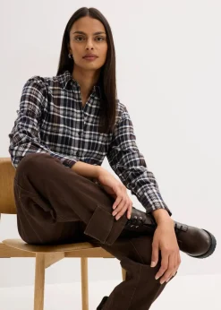 Twillhose mit hohem Bund|bonprix Online