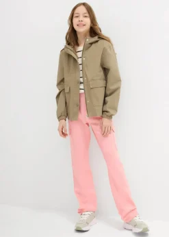 bonprix Mädchen 9-16 Jahre·Jacken & Outdoor|Twill-Jacke mit aufgesetzten Taschen und Kapuze oliv