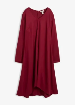 bonprix Kleider|Bekleidung·Pullover & Strickjacken|Twill-Kleid aus fließendem Lyocell pflaumenrot