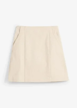 bonprix Bekleidung·Sportbekleidung|Zweiteiler & Sets|Twill-Rock aus reiner Baumwolle natur