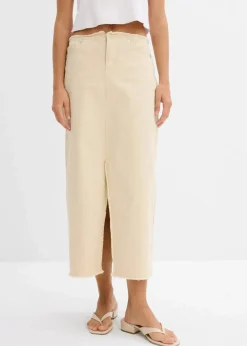 Twill-Rock mit Fransen|bonprix