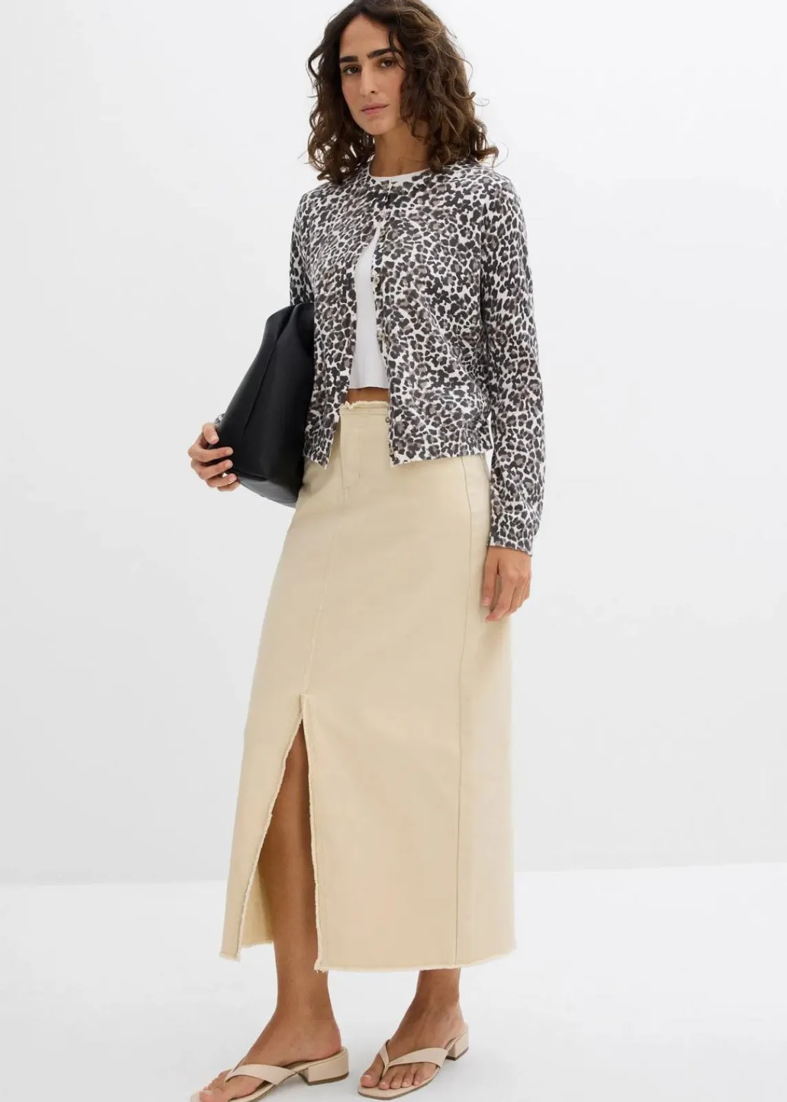 Twill-Rock mit Fransen|bonprix