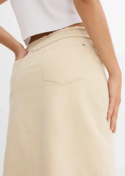 Twill-Rock mit Fransen|bonprix