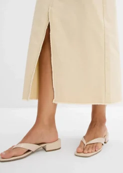 Twill-Rock mit Fransen|bonprix