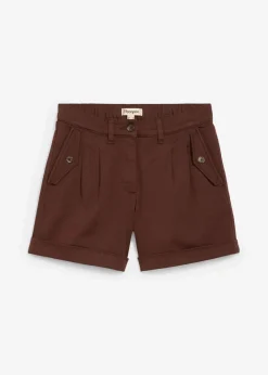 bonprix Bekleidung·Outdoorbekleidung|Bekleidung·Kleider|Twill-Shorts mit hohem Bund terrabraun