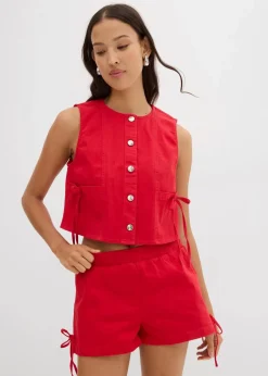 Twill-Weste aus elastischem Bio-Baumwoll-Mix|bonprix Discount