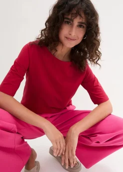 bonprix Shirts & Tops|Basics|U-Boot-Ausschnitt-Shirt abendrot