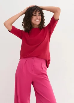 bonprix Shirts & Tops|Basics|U-Boot-Ausschnitt-Shirt abendrot