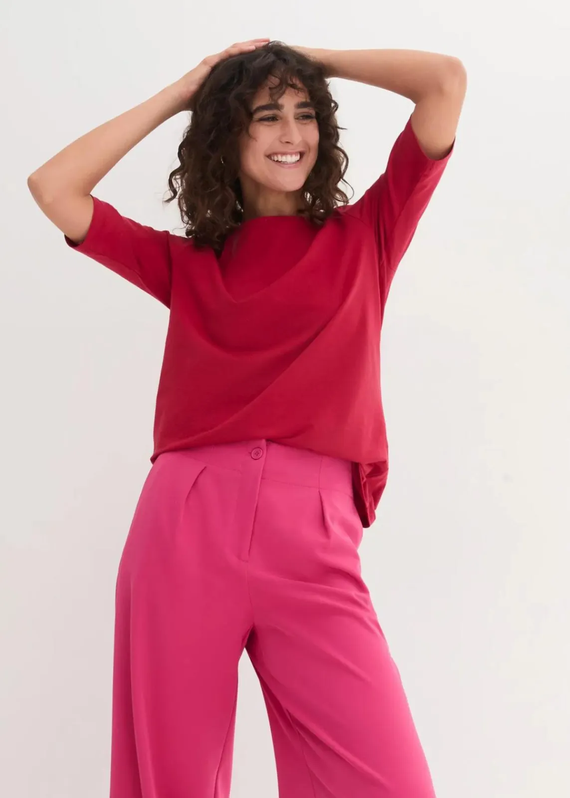 bonprix Shirts & Tops|Basics|U-Boot-Ausschnitt-Shirt abendrot