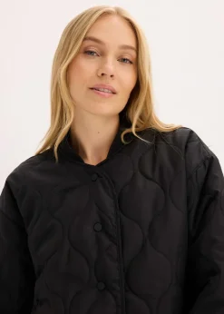 bonprix Bekleidung·Hosen|Jacken & Mäntel|Ultraleichte Steppjacke, Oversized schwarz