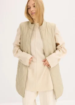 bonprix Bekleidung·Hosen|Jacken & Mäntel|Ultraleichte Steppweste mattschilf